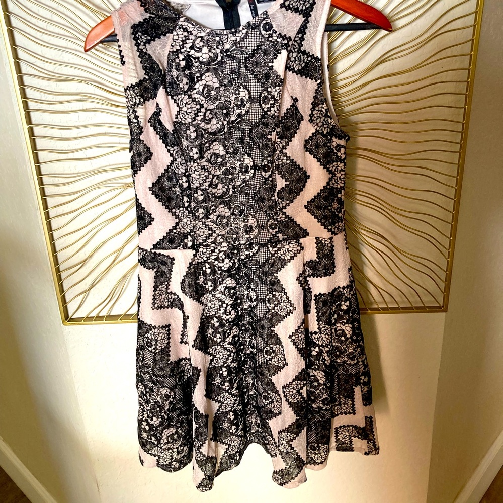 Black and nude lace beauty